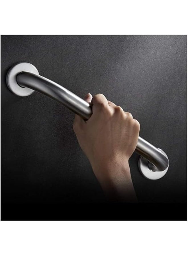 متجر ماى سوق:مقبض أمان للحمام من الفولاذ المقاوم للصدأ - ساند يد جداري متين لكبار السن وذوي الاحتياجات الخاصة (فضي) - Image 4